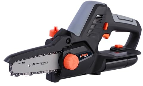 Yard Force Mini-Tronçonneuse à Main 12V avec Batterie Li-Ion et Chargeur LS F12