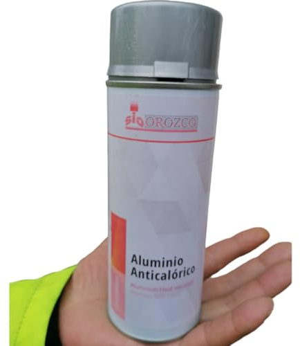 SIO Hitzebeständige Farbe Silber Grau Spray 400 ml – Hochtemperaturlack für Auspuff, Motor, Metall und Ofen – Schnell trocknend, Korrosionsschutz, Auto und Industrie Anwendung