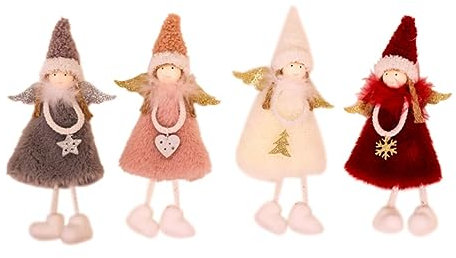 EXCEART 4stücke Engel Anhänger Für Weihnachtsbaum Weihnachtsschmuck Zum Aufhängen Weihnachtswandschmuck Hochwertigem Material