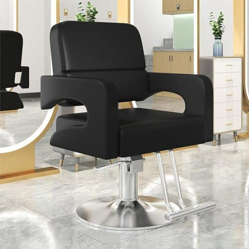 Generisch Hydraulischer Friseurstuhl Salon Friseursalon Hebestuhl Multifunktion FriseurmöBel Hochelastischer 360° Drehbarer Stylingstuhl Friseurstuhl Beauty Spa Stuhl,001