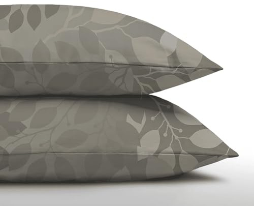 Zelesta Royalbed Kissenbezüge – Kissenbezüge Set von 2 - Resistent und Hypoallergen (Silver Wilderness, 80x80 cm)