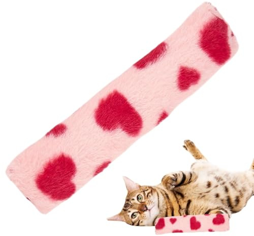Cuscini per gatti da interni, giocattoli interattivi per gatti in stile amore, gioco stimolante, gioco di esercizi per gattini, arricchimento con carta sonaglio per animali domestici annoiati