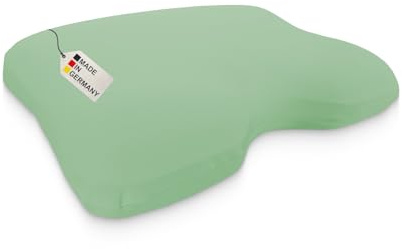 DUKAL | Kissenbezug perfekt passend für Liebscher & Bracht Nackenkissen | 40 x 55 cm | aus hochwertigem DOPPEL-Jersey | 100% Baumwolle | Farbe: lindgrün
