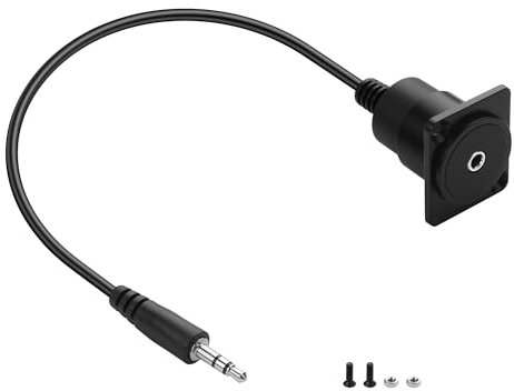 PNGKNYOCN Cavo audio TRS da 3,5 mm, jack da 1/8 a femmina, viti fisse, cavo stereo per cuffie, microfoni (25 cm) (3,5 mm)