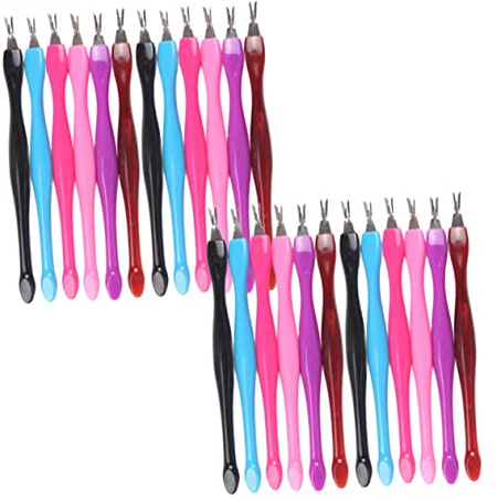 CALLARON Cortacuticulas Quitacuticulas Empujadores Para Manicura Removedores De Muerta Colores Acero Inoxidable y Plástico Para Profesionales