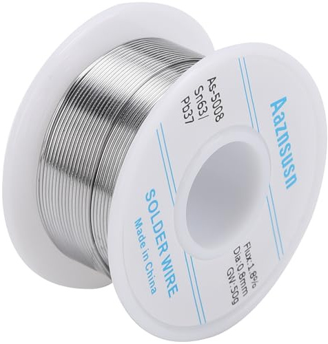 63-37 Tin Lead Rosin Core Solder Wire for Electrical Soldering (0.8mm 50g)