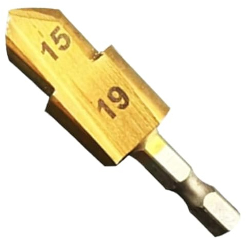 Powerful PVC Pipe Reamer Kit, Conduit Reamer Drill Bit Chamfer Tool, Deburring Inside and Outside(15-19MM)