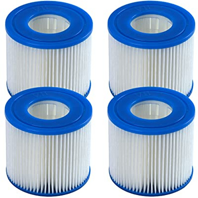 Malaka Filtro per idromassaggio gonfiabile, dimensioni I, II, III, VI cartucce filtranti compatibili (4, misura VII: φ10,8 x 9,5 cm, diametro interno 5,2 cm)