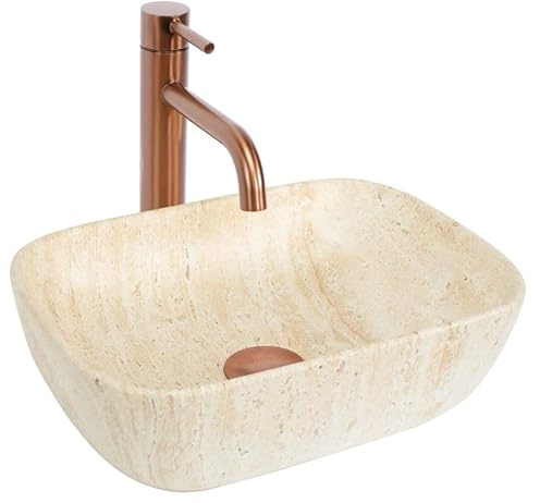 GTM Design Vasque à Poser Salle de Bain - Lavabo Salle de Bain - Vasque a Poser - Evier Lave Main - Lavabo Wc - Modèle 16