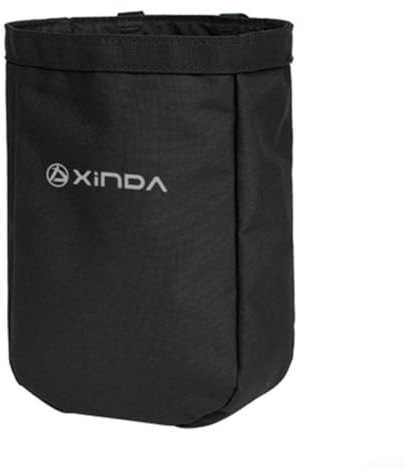 Chalk Bag für Klettern mit praktischer Aufbewahrung und Schnellzugriffsgürtel (schwarz)