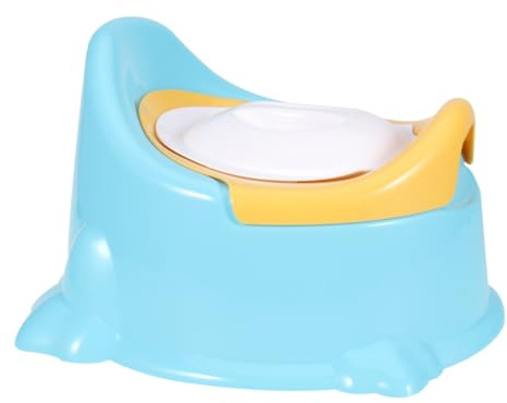 JUMPLAWN Töpfchen Toilettentrainer aus Kunststoff mit Abnehmbarem Napf Ergonomisch Tragbar Leicht zu Reinigen Sicher für Kleinkinder Blau für Reise und Zuhause