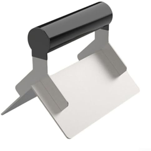 Qualoramall Eckkelle aus Edelstahl, 1,3 mm dick, mit ergonomischem Griff für Beton, Zement, Putz und Stuck, silberfarben (äußere Ecke)