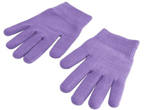 Healvian Moufles Hydratants en Gel pour Soins de Beauté Adultes Huiles Essentielles Couleur Violet Romantique Exfoliant et Protecteur Soin Dermatologique pour Mains Sèches et Abîmées