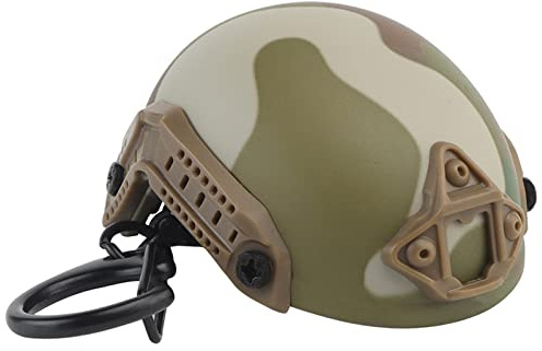 Haodream Porte-clés modèle de casque Fast - Décapsuleur portable - Porte-clés - Pendentif pour sac à dos - Accessoire de fan militaire - Cadeau - Porte-clés de casque - Décapsuleur pour homme