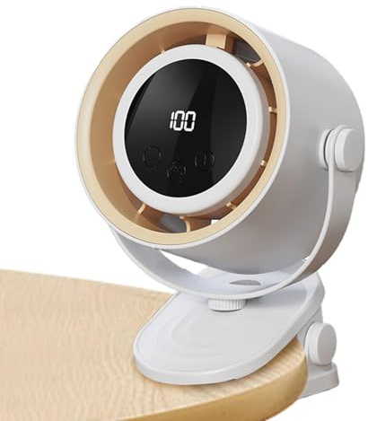 Ventilateur sans pales – Mini ventilateur de bureau alimenté par USB de 25 cm, conception à circulation d'air silencieuse, veilleuse ambiante intégrée | Appareil Portable de refroidissement personnel,