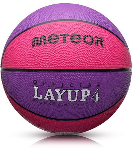 Basketboll för Barn Basketball Storlek 1 3 4 Perfekt Anpassad Till Ungdomens Barns Händer från 4–10 år Gammal Idealisk Basket för Träning Basket Med en Halkfri Yta METEOR LAYUP