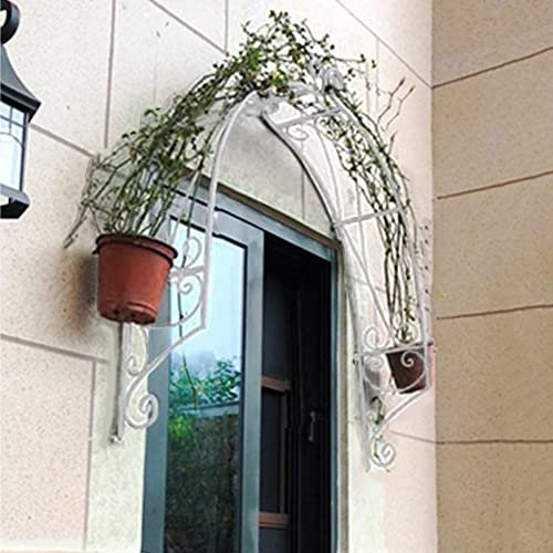 YYHJ Rosenbogen,Halbrund Wandmontage Garden Pflanzenbogen Rankhilfe,Halbbogen Rosenbögen Eisen Spalier Wandbogen Verziert Rankgitter,für Kletterrosen Home Outdoor Hochzeitsbogen