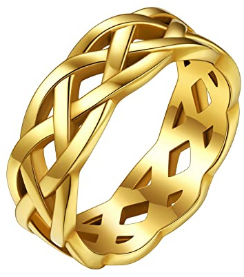 Bestyle Damen Ring Keltischer Knoten Ring aus Edelsthal