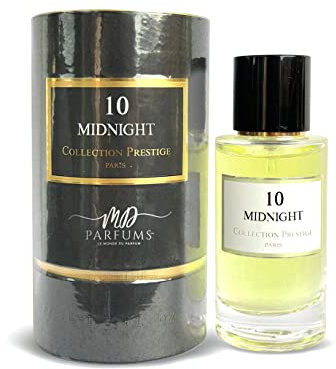 MDPARFUMS - Collection Privée CP Prestige - Midnight Numéro 10 - Eau de Parfum Masculin - 50 ml - Parfum Oriental - Notes de Baies Roses, Ambre Gris et Bois de Gaïac