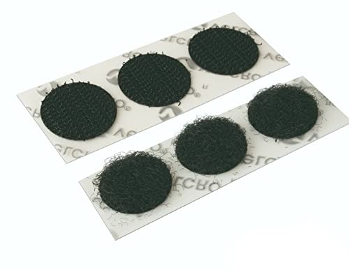 Velcro® Brand Black Stick On Coins Choice of Hook & Loop 22mm | Multiples Sent as Continuous Length