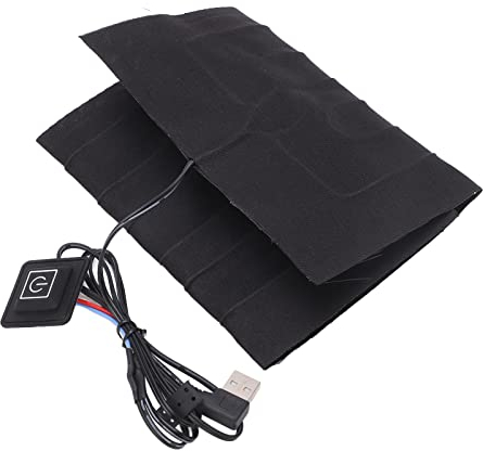 Almohadilla Térmica Eléctrica USB, Alfombrilla Térmica Eléctrica Lavable Flexible y Multifuncional con Ajuste de 3 Engranajes, con Puerto USB de 5V 2A