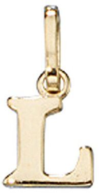 Buchstabe ' L ' Ketten Anhänger Goldanhänger 333 Gelbgold Einhänger Unisex