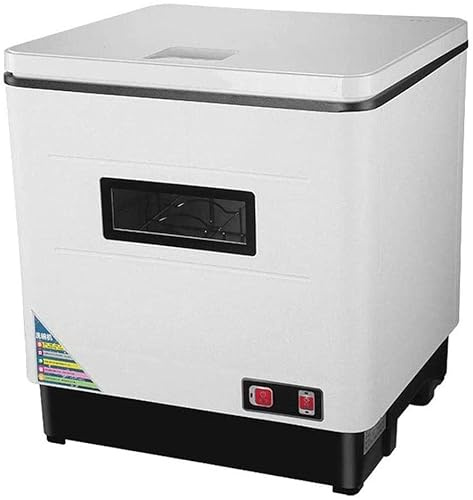 Tabletop Dishwasher Free Standing Table Top UV Disinfection Dishwasher, Rotary Spray 360° Azimuth Easy to Clean, Energy Efficient, Great for Medium-Sized Households Cutlery Basket Included