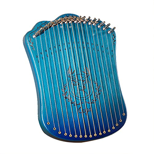 LAURAG 17 String Lyre Harp Portable Solid Beech Wood Harp String Musical Instrument with Tuning Wrench Picks for Beginners Kids Adults