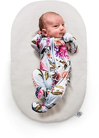 Montessori Topponcino Baby Pillow (Grey) | Premium 100% Natural Cotton Newborn Lounger Pillow For Support and Comfort | Breathable and Portable | Baby Support, Nursing Pillow & Tummy Time Mat