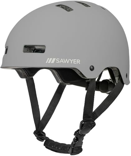 Sawyer Bikes - Casco Deportivo Ajustable (Gris, M)