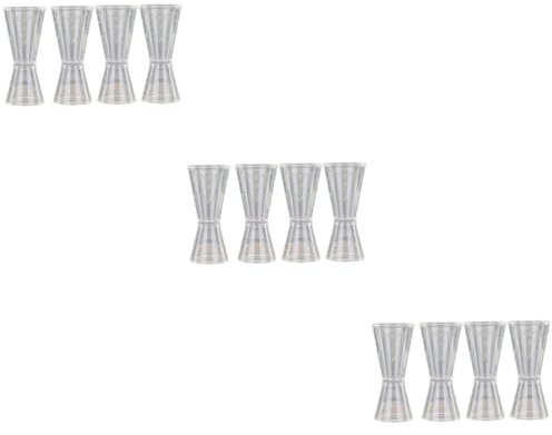 Cabilock Juego De 3 Utensilios Esenciales Para Bar En Casa: Vaso Medidor De 2 Onzas Medidor Preciso De Ingredientes Para Bebidas Kit De Accesorio Tamaño L 4 Piezas X 3