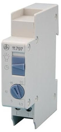 Minutero de escalera, relé 16A/250V, temporización programable, control de iluminación, ideal para automatizar el encendido de luces.
