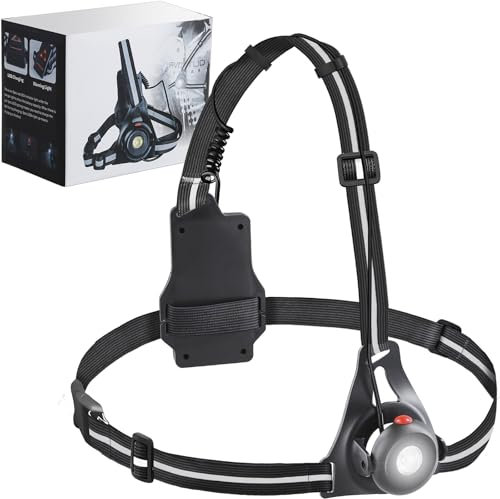 ALFFREUDE Lauflicht USB Wiederaufladbare Lauflampe Joggen 90° Verstellbar Wasserdicht 3 Lichtmodi Lauflicht Joggen Licht Laufen Radfahren Angeln Wandern Camping