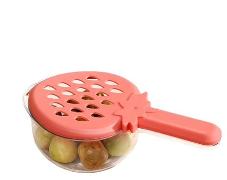 Scolapasta da cucina – scolapasta riciclabile, scolapasta con manico, per verdure, pasta, frutta, fagioli, orzo