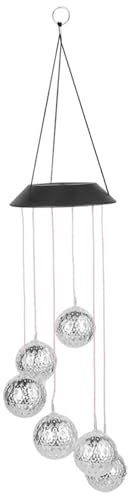 Carillon éolien solaire en métal carillons éoliens en métal carillon éolien solaire pour extérieur carillons éoliens solaires pour extérieur lampes mobiles solaires d'extérieur pour jardin blanc