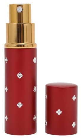 CAPASTEC Atomizadores de Perfume Recargables Botella de Aluminio de 10 ml Pulverizador Portátiles de Viaje para Perfume y After Shave Rojo