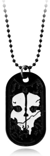 Hao Wu Xuan Game Jewelry Mens Necklace Ghosts Dog Tag Pendant Army Nameplate for Duty Military Series with Weapons Call