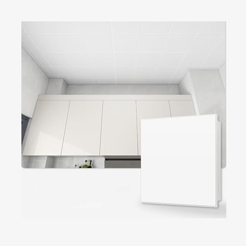 LVLDAWA Dalles De Plafond ; Plafond Décoratif Imperméable en Aluminium, Grille Suspendue Panneaux Acoustiques Anti-écho pour Salle De Bain Et Bureau(A-30X30CM)