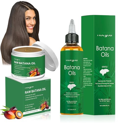 2 Piezas Aceite de Batana para el Cabello + Acondicionador Batana, Batana öl für haare, Crema para el Cabello Batana Oil Set para el Crecimiento del Cabello, Reparar el daño