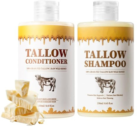 Shampooing et conditionneur Set, Kit de soins naturels des cheveux, Huile de contrôle lisse Frizz renforcer les cheveux, nourrir le cuir chevelu et les cheveux pour tous les types de cheveux (A+B)