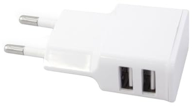 PRENDELUZ Cargador - Cargador rápido USB Doble, 5V 2A, Ideal para Cargar múltiples Dispositivos al Mismo Tiempo, Compacto y eficiente.