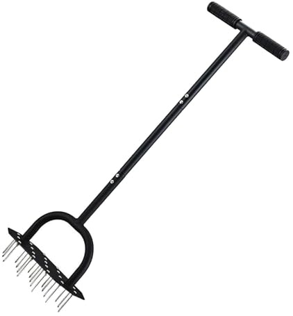 Colcolo Arieggiatore Manuale per Prato con Impugnatura Ergonomica E Denti più Lunghi per La Manutenzione del Giardino.
