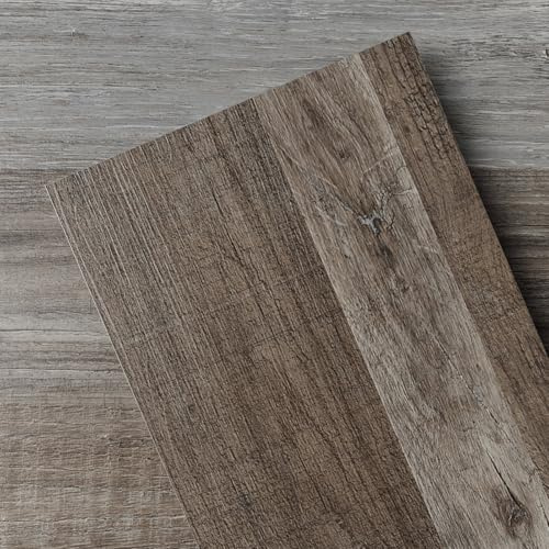 GreenFullHouse Self Adhesive Floor Tile, Waterproof Self Adhesive Floor Planks, Wood Effect Vinyl Flooring for Bathroom Kitchen Bedroom, 37 Pieces | 5.02㎡, 6 x 35 inches, Oak Block
