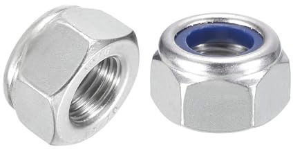 QUARKZMAN 15pcs de Tuercas Hexagonales de Nylon M14x1,5mm Plateado Y Azul