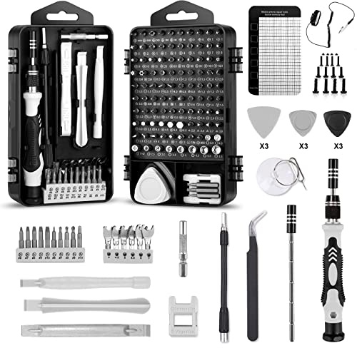 Ueznirn Feinmechaniker Schraubendreher Set 155 in 1 Schraubendreher Set | Magnetische Mini Schraubenzieher Set, Feinwerkzeug Set mit Antistatischen Armband, Mini Werkzeug Set für DIY/Handy/Laptop