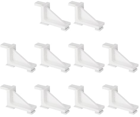 sourcing map 10Pcs Refrigerator Shelf Clips, 32.5mm Plastic Freezer Shelving Pegs Replacement Cooler Rack Support Brackets for Home Refrigerators Shelves Secure, White