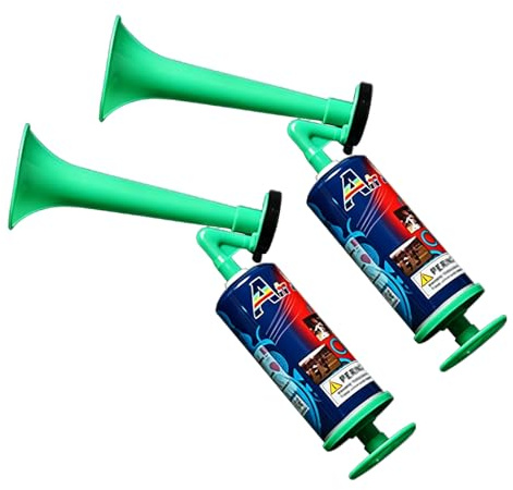 2 Stück Airhorn Loud Handheld Tröte Air Horn,Air Horn Druckluft Hupe,Druckluftfanfare Air Horn Extrem Laut , Signalhorn, Lufthorn für Stadionhorn Boot Party World CupTröte Zum Anfeuern Hupe