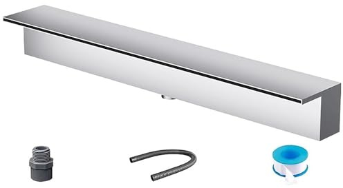 Anpassningsbart spillbrunnspaket i rostfritt stål för utomhus-/inomhusdammar, enkel installation, 180 cm, perfekt för små och stora pooler, silverfinish