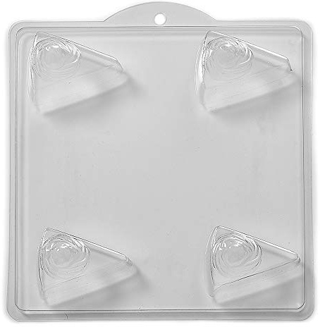 4 Cavity Slice Cake/Tart Soap/Bath Bomb Mould Mold M08 x 10