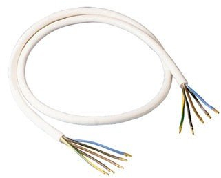 Herdanschlussleitung 5G, 5 Ader, Aderquerschnitt 1,5 und 2,5 mm², Länge und Querschnitt wählbar, weiß (1,5mm² x 2m)